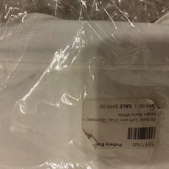 POTTERY BARN BASIC SECTIONAL COMPONENT REPLACEMENT SLIPCOVER. LEFT ARM ARMCHAIR - Picture 12 of 12